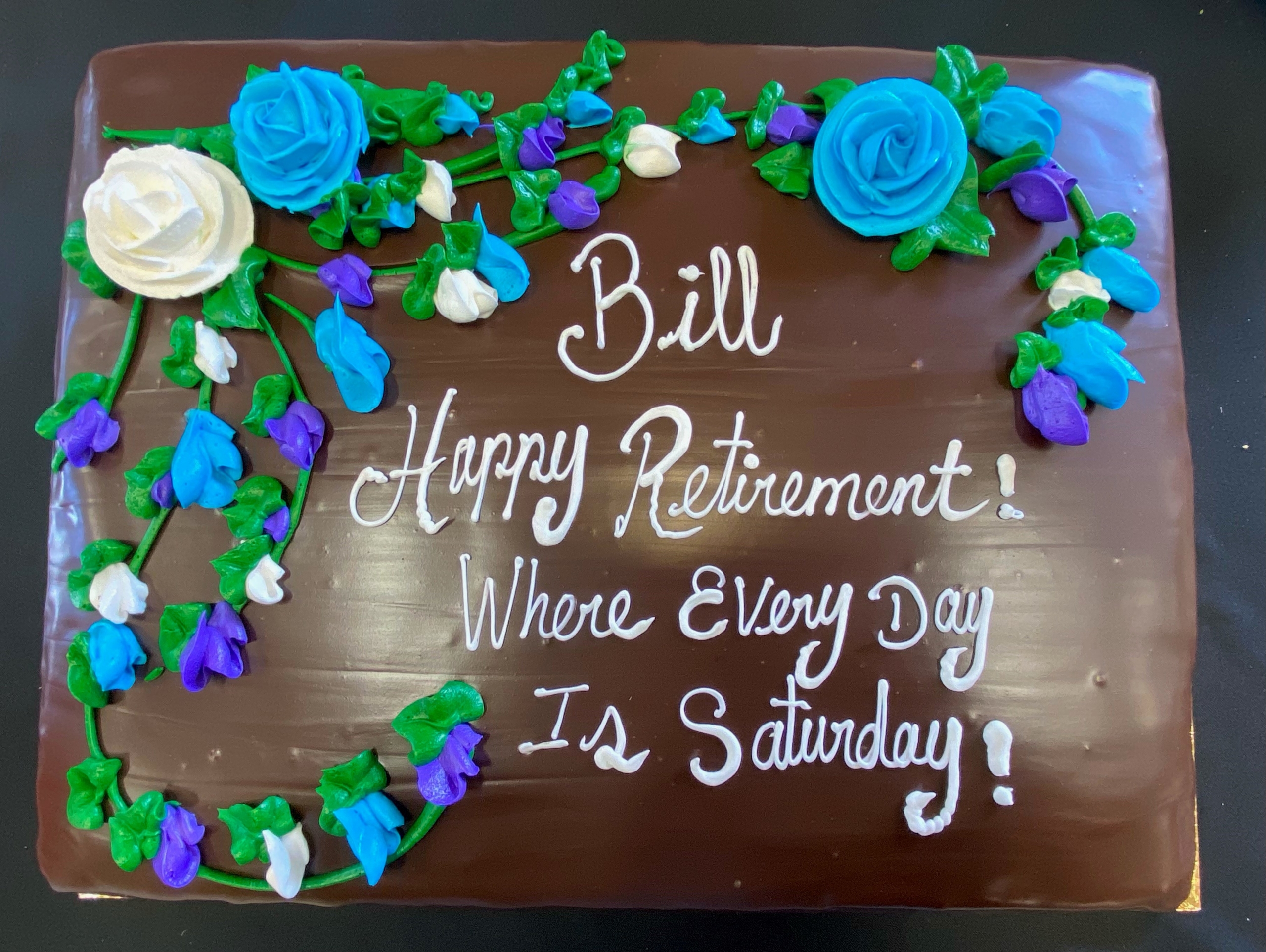 Bill Popp Retirement Celebration Cake Photo